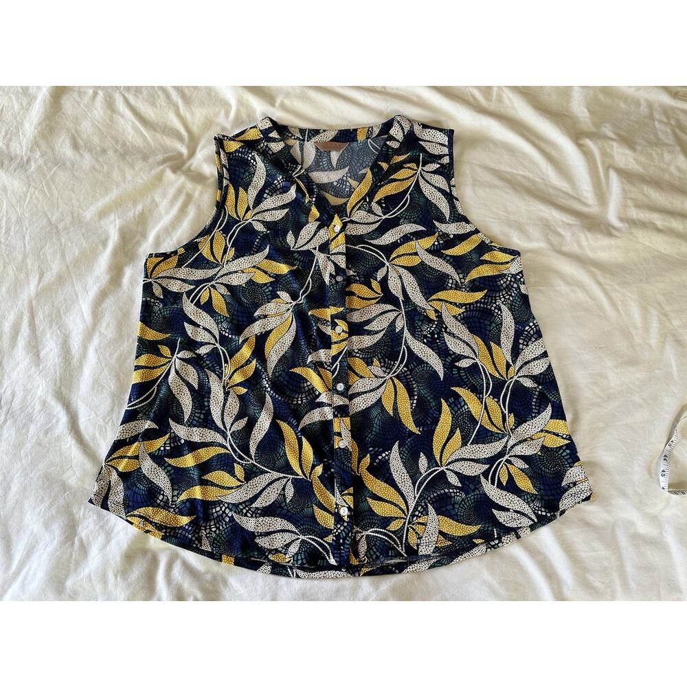 Amana Sleeveless Button-Front Blouse – Size 3X